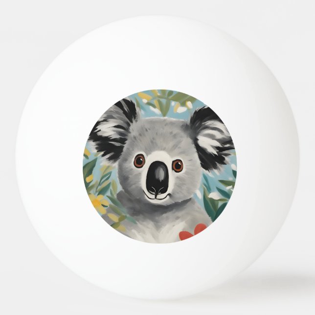 Balle De Ping Pong Peinture Koala (Devant)