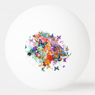 Balle De Ping Pong Peinture personnalisées splash Papillons Pop Art