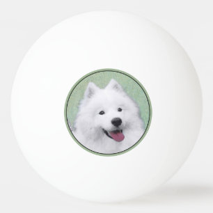 Balle De Ping Pong Peinture Samoyed - Cute Original Chien Art
