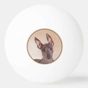 Balle De Ping Pong Peinture Xoloitzcuintli - Cute Original Chien Art