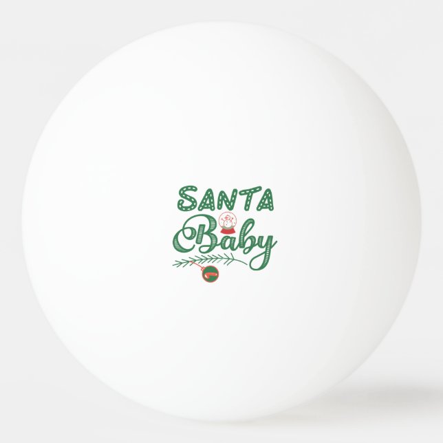 Balle De Ping Pong père Noël Baby (Devant)