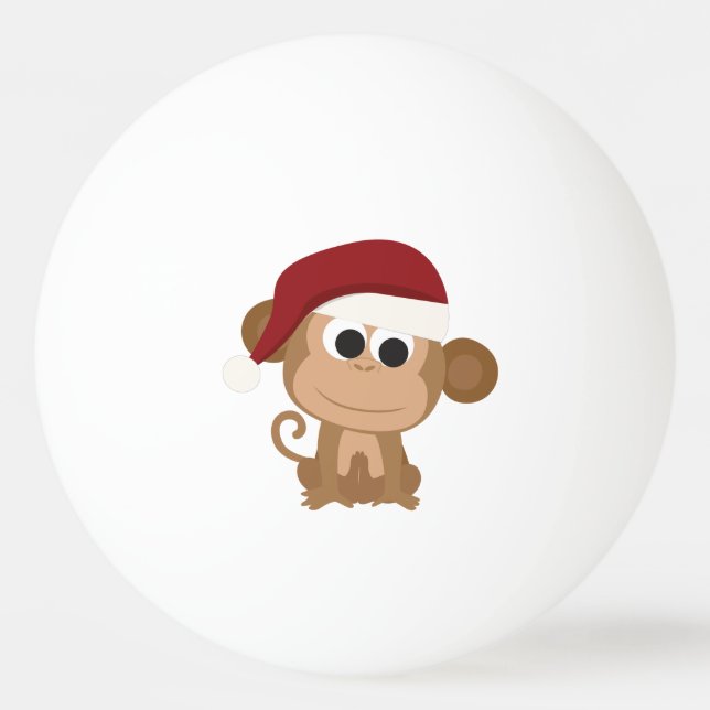 Balle De Ping Pong Père Noël Monkey (Devant)