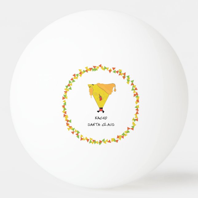 Balle De Ping Pong Père Noël Nacho avec chips (Dos)