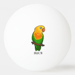Balle De Ping Pong Perroquet de caricature mignon lovebird