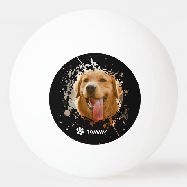 Balle De Ping Pong Personalized Custom Photo with Name   (Devant)