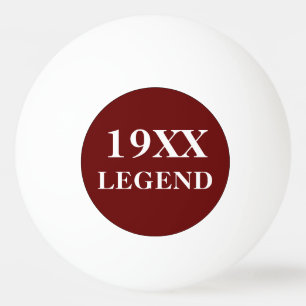 Balle De Ping Pong Personnalisé Père Anniversaire Table Tennis Année 
