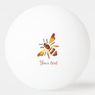 Balle De Ping Pong Personnalisé Rustique abeille rouille brun jaune a