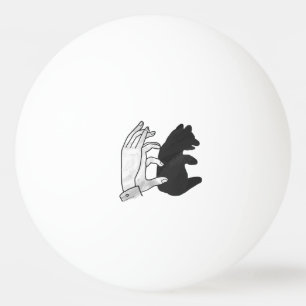 Balle De Ping Pong Petit ours Ours Silhouette Main