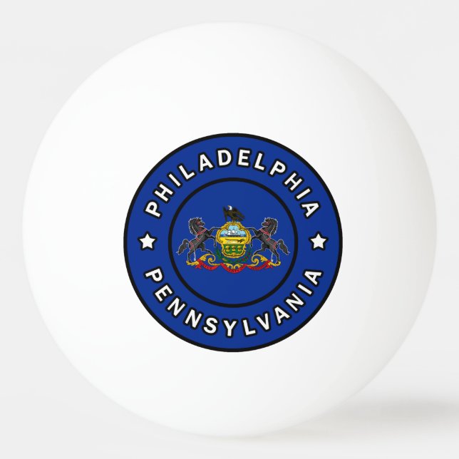 Balle De Ping Pong Philadelphie Pennsylvanie (Devant)
