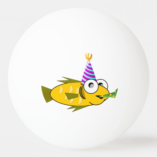 Balle De Ping Pong Pic de poisson d'anniversaire (Dos)