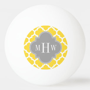 Balle De Ping Pong Pineapple Moroccan #5 Dk Gray 3 Première monogrami