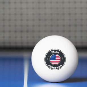 Balle De Ping Pong Ping Pong Ball - Custom American Flag ajouter nom