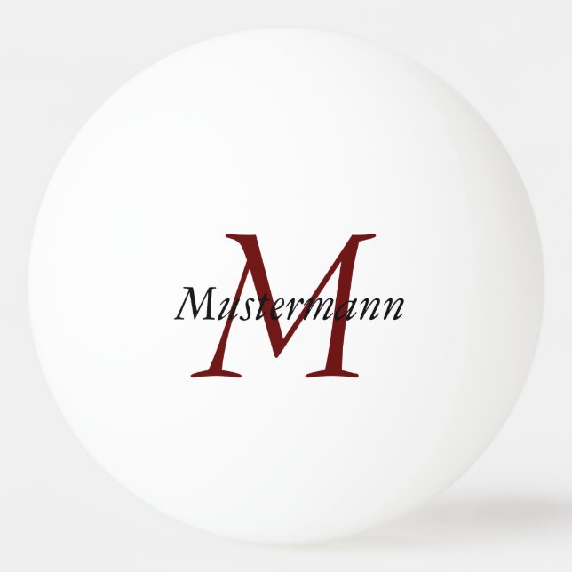 Balle De Ping Pong Ping-pong personnalisé avec monogramme (Devant)