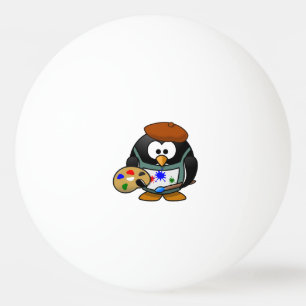 Balle De Ping Pong Pingouin d'artiste