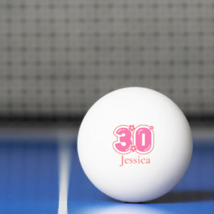 Balle De Ping Pong Pink 30th Birthday PING P Cadeau - 30 ans Élégant