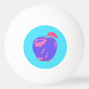Balle De Ping Pong Pomme violette Pop Art