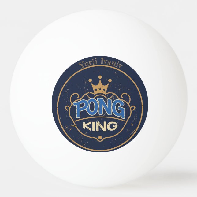 Balle De Ping Pong Pong King bleu (Devant)