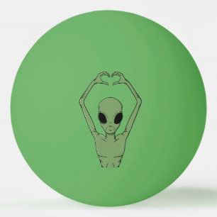 Balle De Ping Pong Pose du cœur extraterrestre