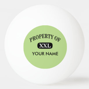 Balle De Ping Pong Propriété de XXL Votre nom