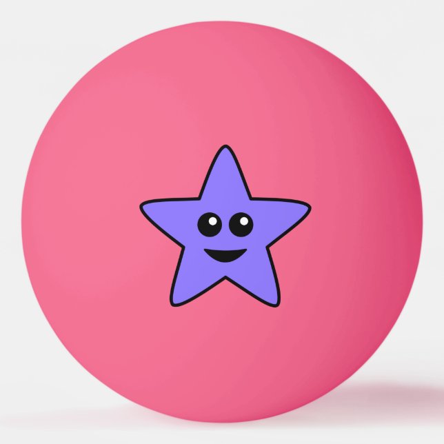 Balle De Ping Pong Purple Happy Star Ping Pong Ball (Devant)