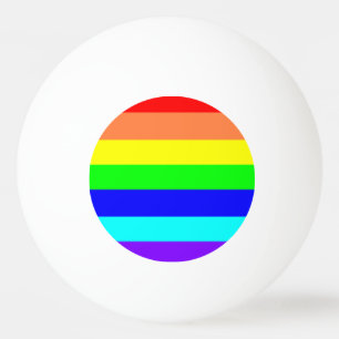 Balle De Ping Pong Rayures arc-en-ciel
