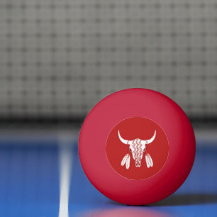 Balle De Ping Pong Red Ghost Dance Buffle rouge 1 étoile ping pong ba