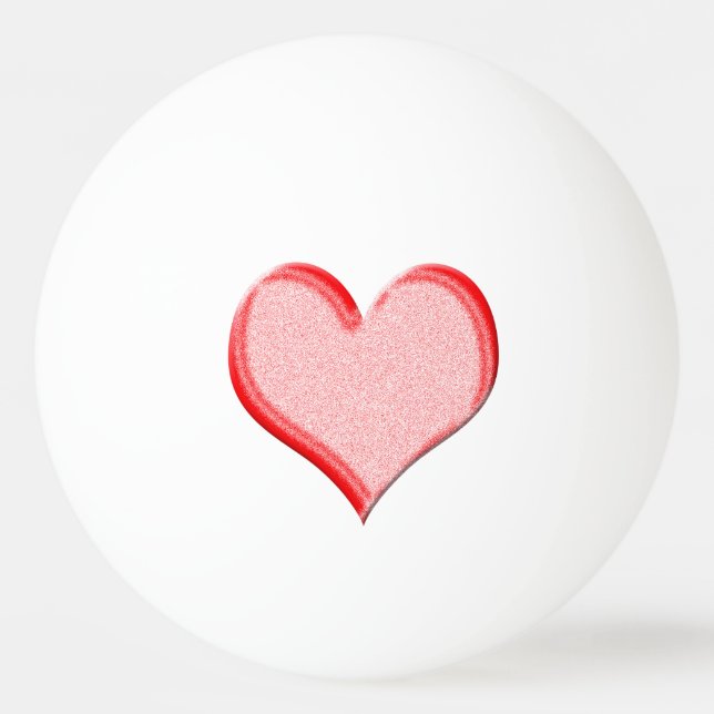 Balle De Ping Pong Red Valentine Heart sur Ping-Pong Ball (Devant)