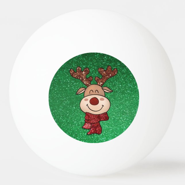 Balle De Ping Pong Reinder de Noël (Devant)