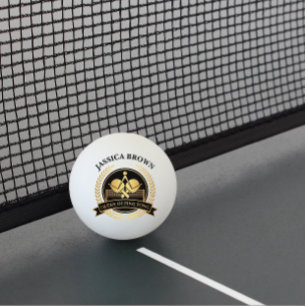 Balle De Ping Pong Reine De Ping Pong Nom Personnalisé   Épinglette C