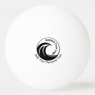 Balle De Ping Pong Remplacement du logo minimaliste & Texte personnal