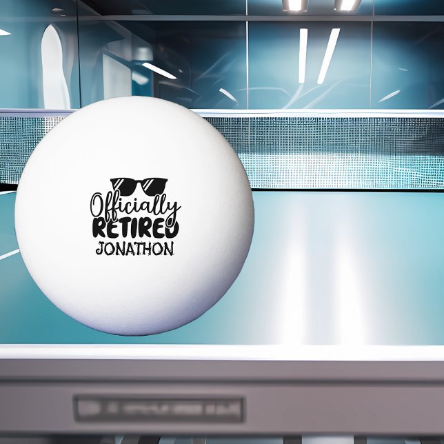 Balle De Ping Pong Retraite officielle Nom personnalisé Retraite (Créateur téléchargé)