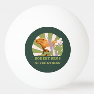 Balle De Ping Pong Rongeurs Frères Ne Stressez Jamais Capybara