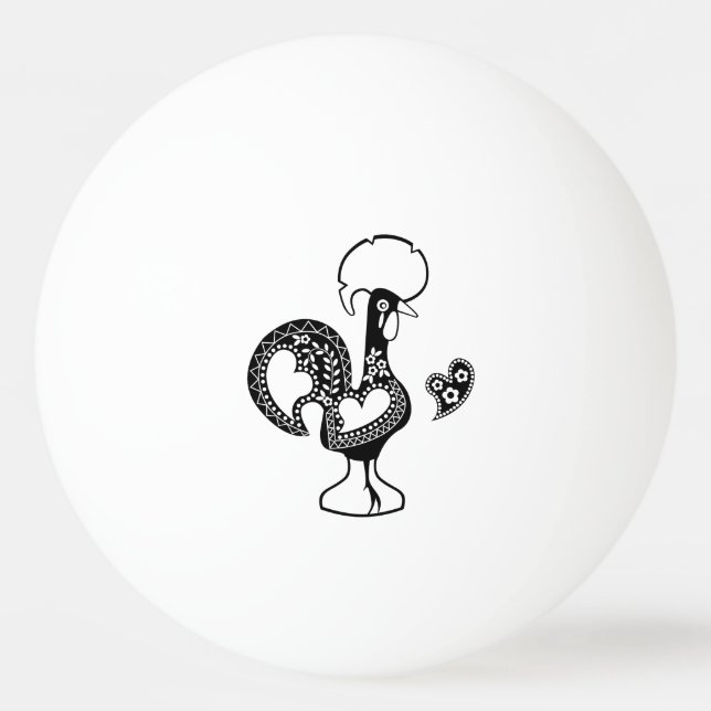 Balle De Ping Pong Rooster portugais de la chance (Devant)
