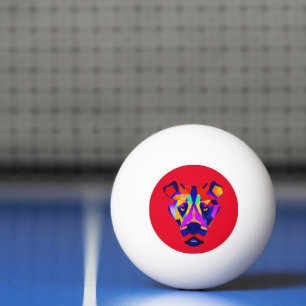 Balle de ping pong rouge 3 étoiles d'Alexander's D