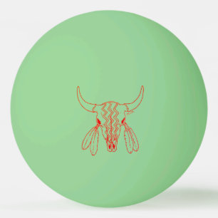 Balle de ping pong rouge Ghost Dance Buffalo 1 éto