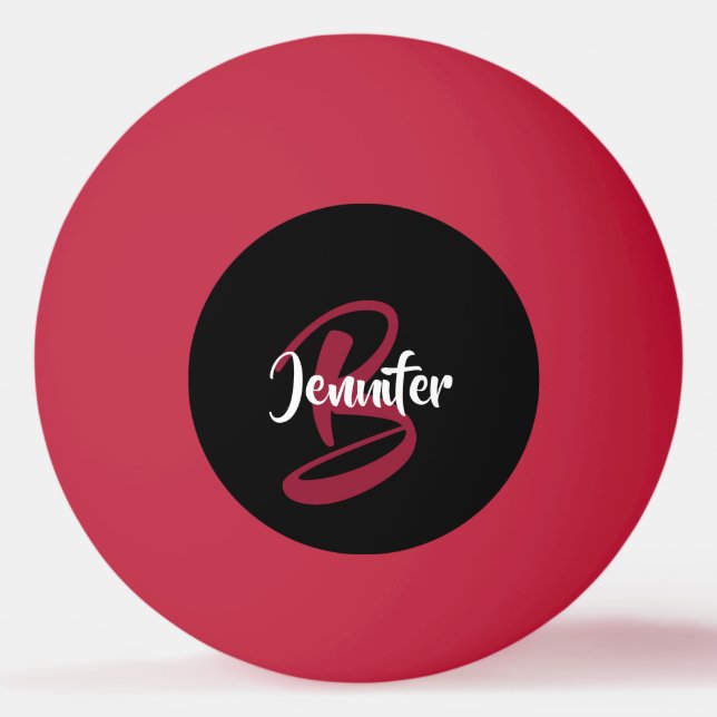 Balle De Ping Pong Rouge personnalisé (Devant)