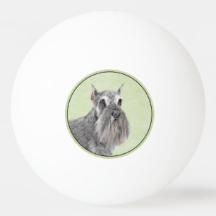 Balle De Ping Pong Schnauzer (Giant, Standard) Peinture - Chien Art