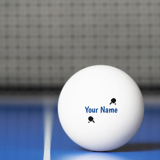 Balle De Ping Pong Schwarzweiss personnalisiert (Filet)