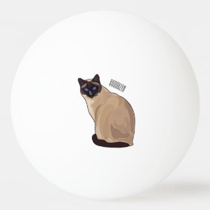 Balle De Ping Pong Siamese cat cartoon