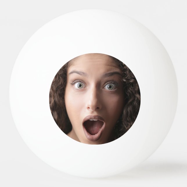 Balle De Ping Pong Simple Amusement Surpris Drôle Photo Visage (Devant)