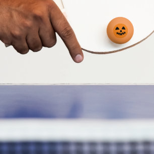 Balle De Ping Pong Simple Citrouille d'Halloween face fantôme flippan