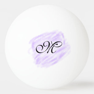 Balle De Ping Pong simple violet aquarelle éclaboussures pastel ajout