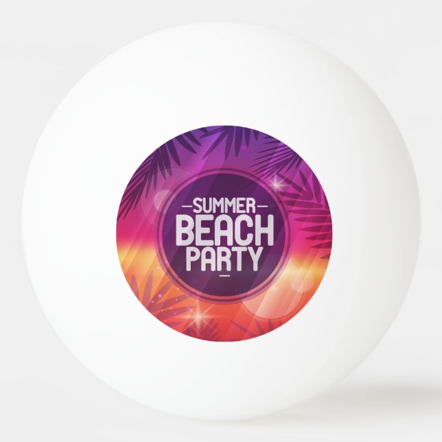 Balle De Ping Pong Soirée d'été de plage (Devant)