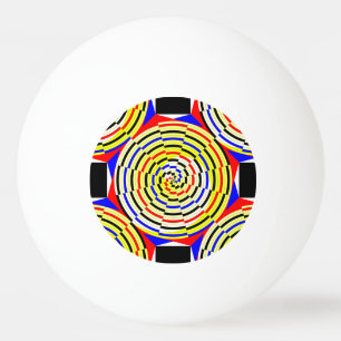 Balle De Ping Pong Spirales jaunes par Kenneth Yoncich
