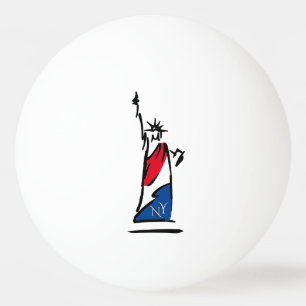 Balle De Ping Pong Statue de la Liberté / Rayures de Lady Liberty