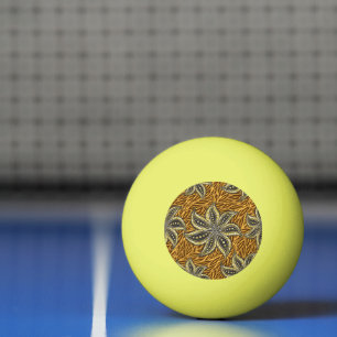 Balle De Ping Pong Style Batik Floral Abstrait africain
