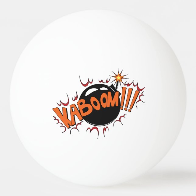 Balle De Ping Pong Style comique KaBoom d'art de bruit ! (Dos)