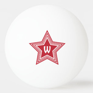 Balle De Ping Pong Super Star Red Monogramme initial