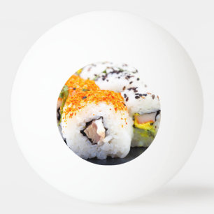 Balle De Ping Pong Sushi dans une assiette