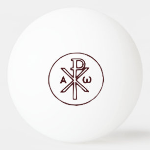 Balle De Ping Pong Symbole Christogram Chi-Rho